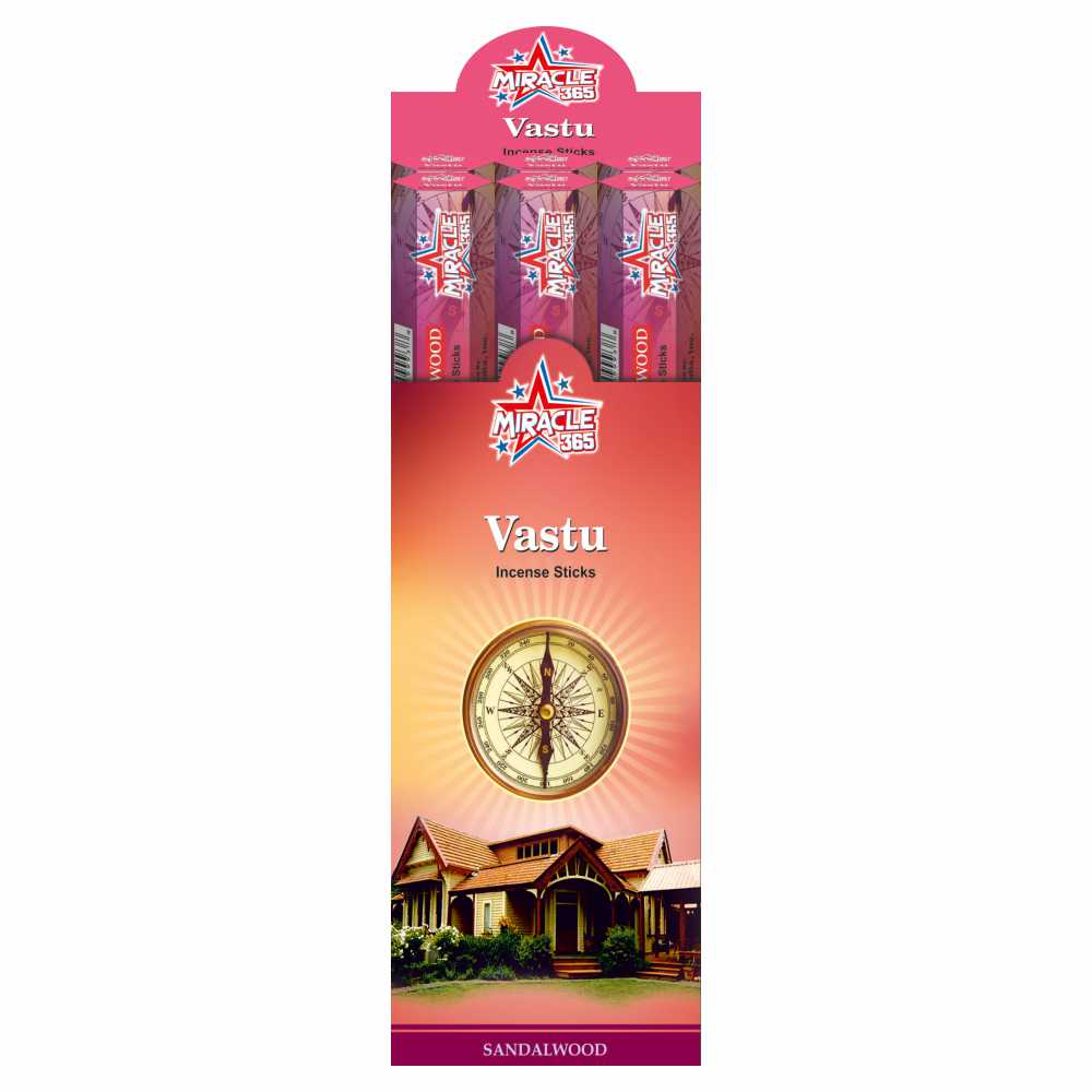 Miracle 365 Vastu Incense (6 tubes of 20 sticks) Frag Sandalwood