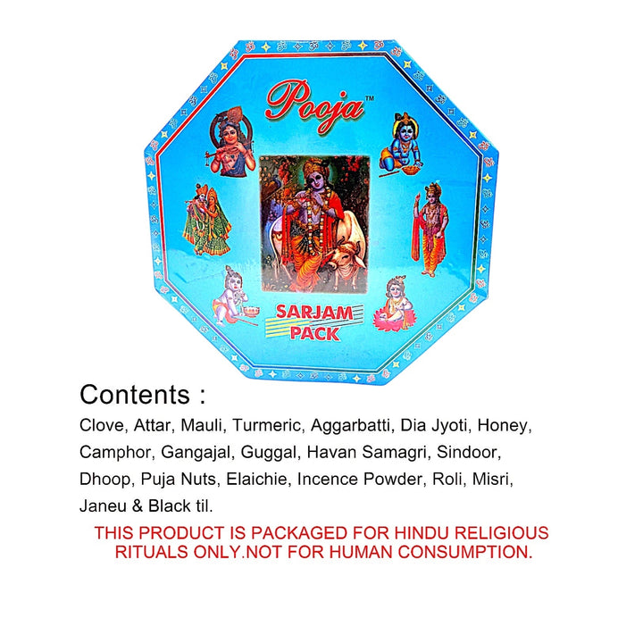 Puja Sarjam Pack (no ghee or Jhandi), Blue Krishna - view 2