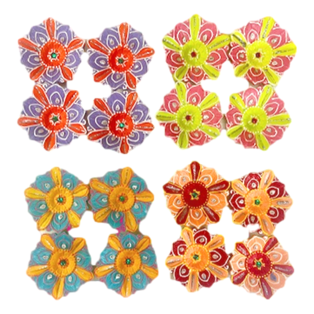 Colorful Diya (Pack of 4) MG