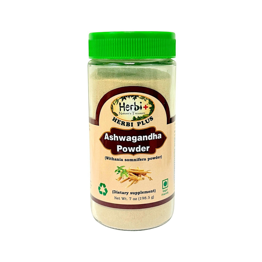 Herbi+ Brand Ashwagandha Powder 7 oz + 1 oz Free