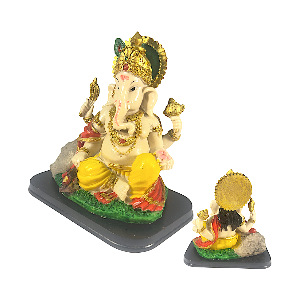 Ganesh Ji Leaning to One Side 8.5 Inch Idol - view 2