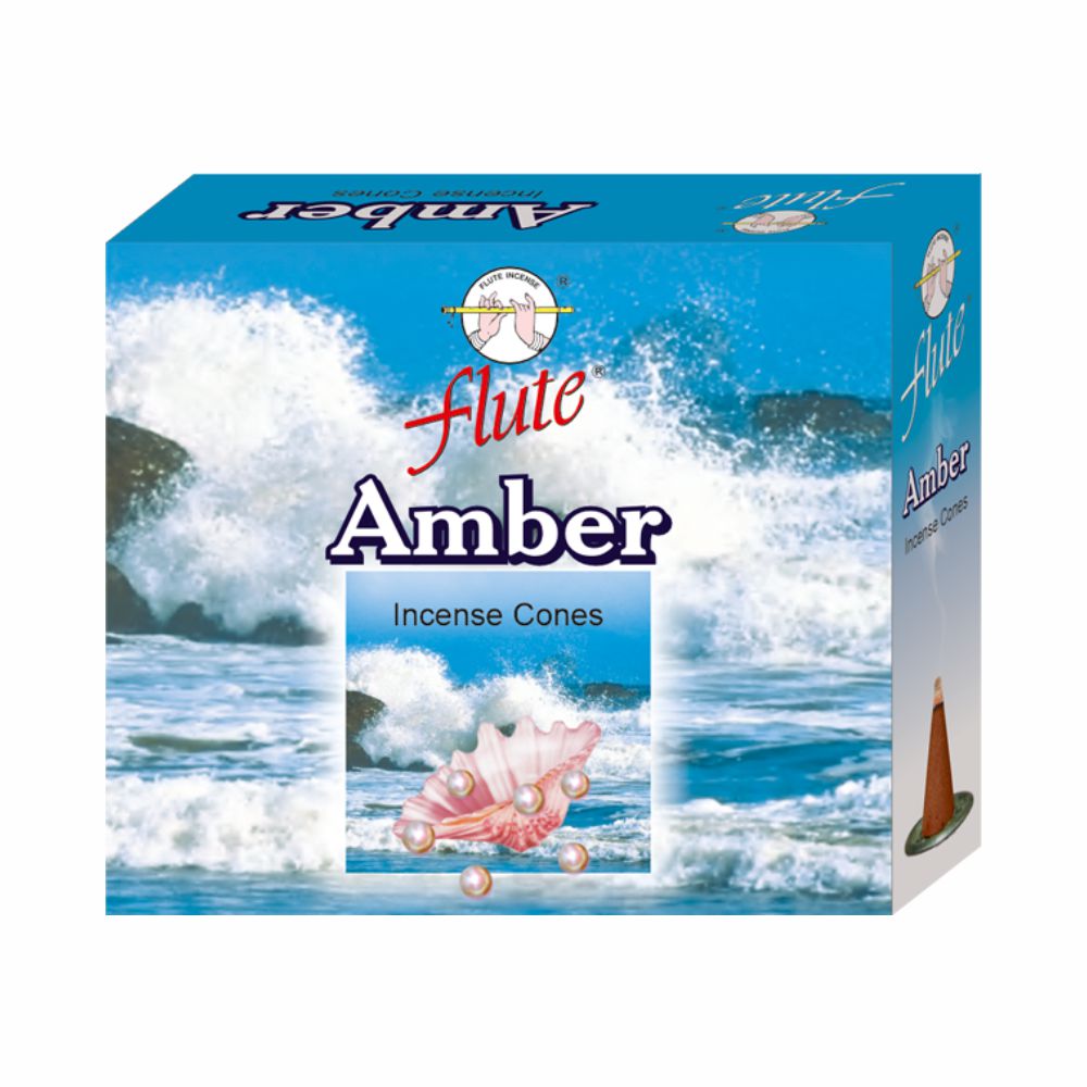 Flute Brand Incense Cones Amber (10 cones)