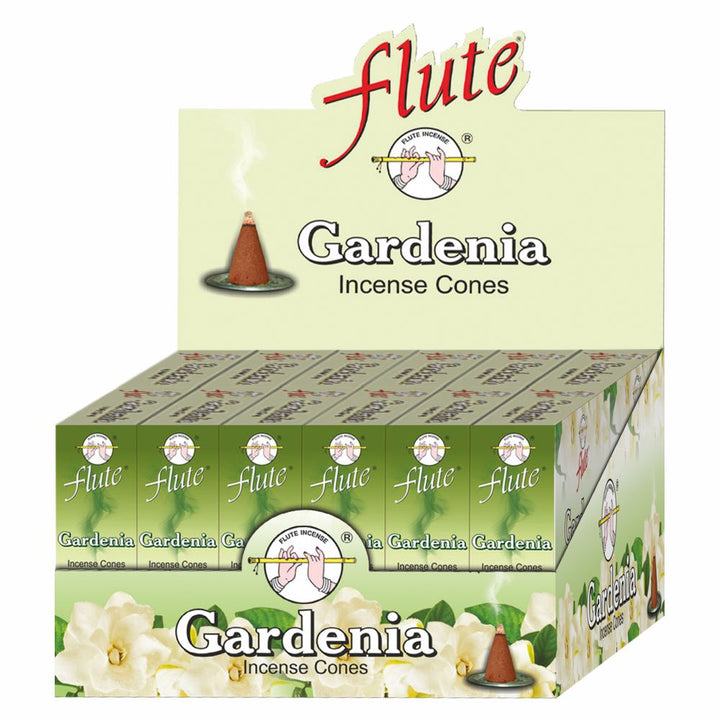 Flute Brand Incense Cones Gardenia (10 cones)