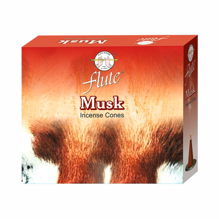 Flute Brand Incense Cones Musk (10 cones)