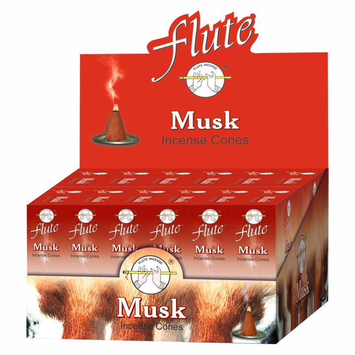 Flute Brand Incense Cones Musk (10 cones)