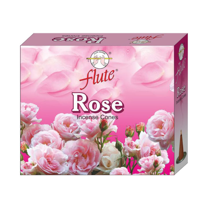 Flute Brand Incense Cones Rose (10 cones)