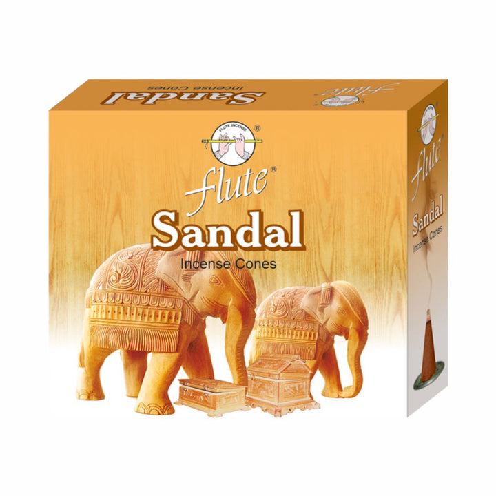 Flute Brand Incense Cones Sandal (10 cones)