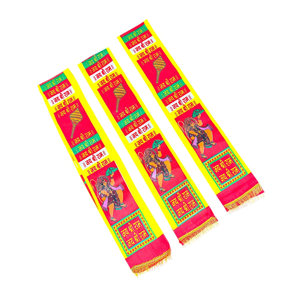 Jai Shri Ram Hanuman Headband — Set of 3 Devotional Patka Bands | Ram Navami &amp; Bhajan Wear