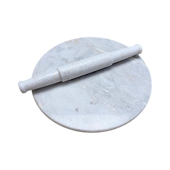 Marble Rolling Board and pin 11 Inch (Chakla and belan for making chapatis)