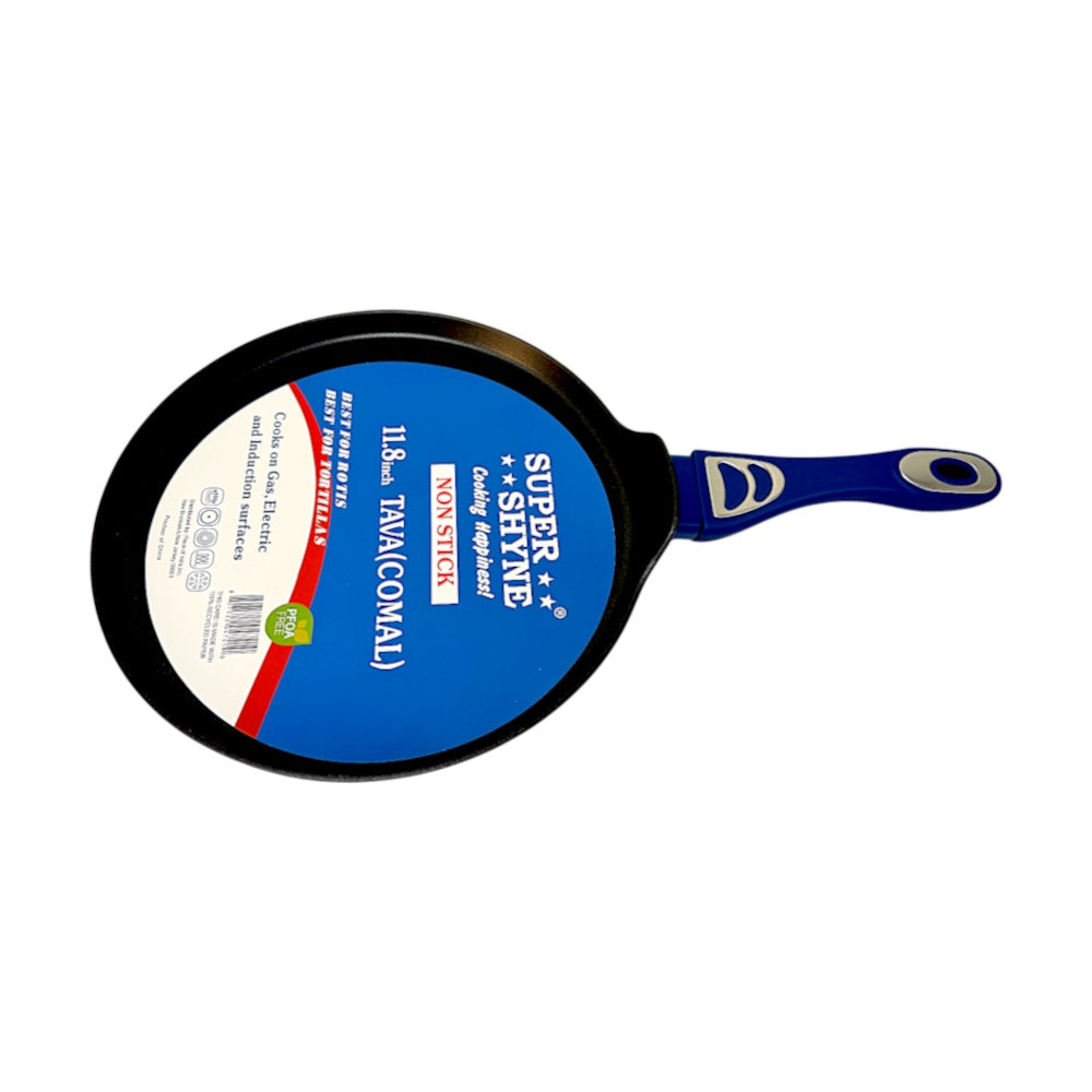 Super Shyne Non-Stick Tawa / Comal for Roti &amp; Tortilla, 11.8 Inches