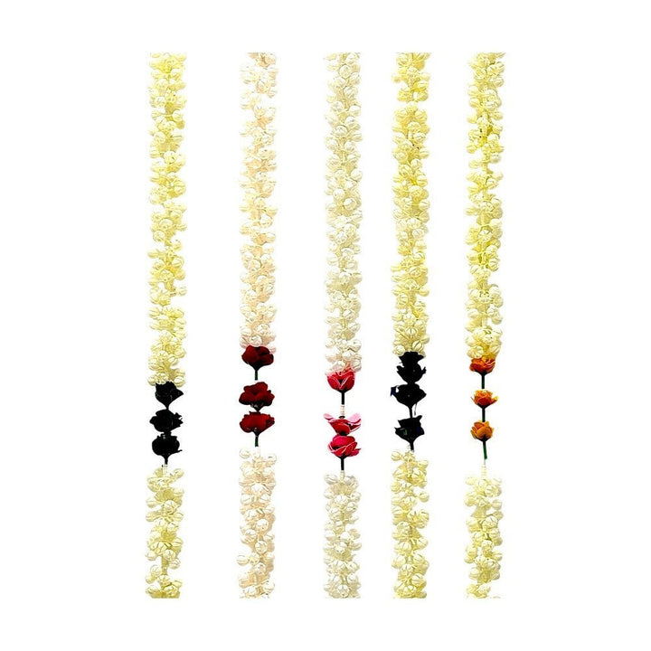 Artificial Jasmine Hanging Floral Garland, 66 Inch White / Off White Floral Door Hanging for Mandir, Pooja &amp; Wedding Décor