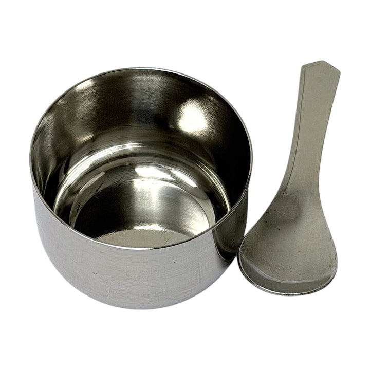 Stainless Steel See-Through Spice Box with Spoon, 7.5 Inch