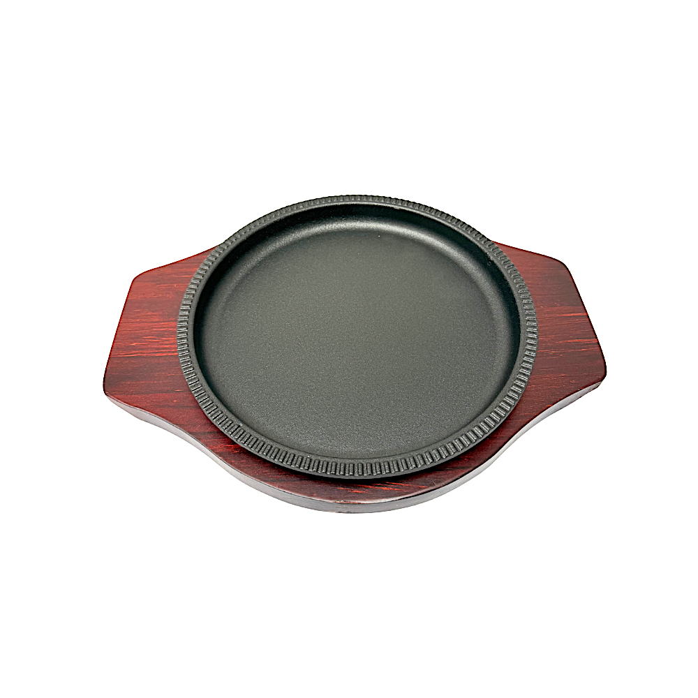 Sizzler Cast Iron Round Dia: 10 Inch Wood Base - view 2