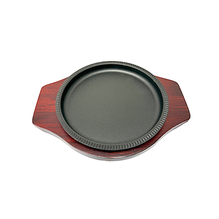 Sizzler Cast Iron Round Dia: 10 Inch Wood Base - view 2