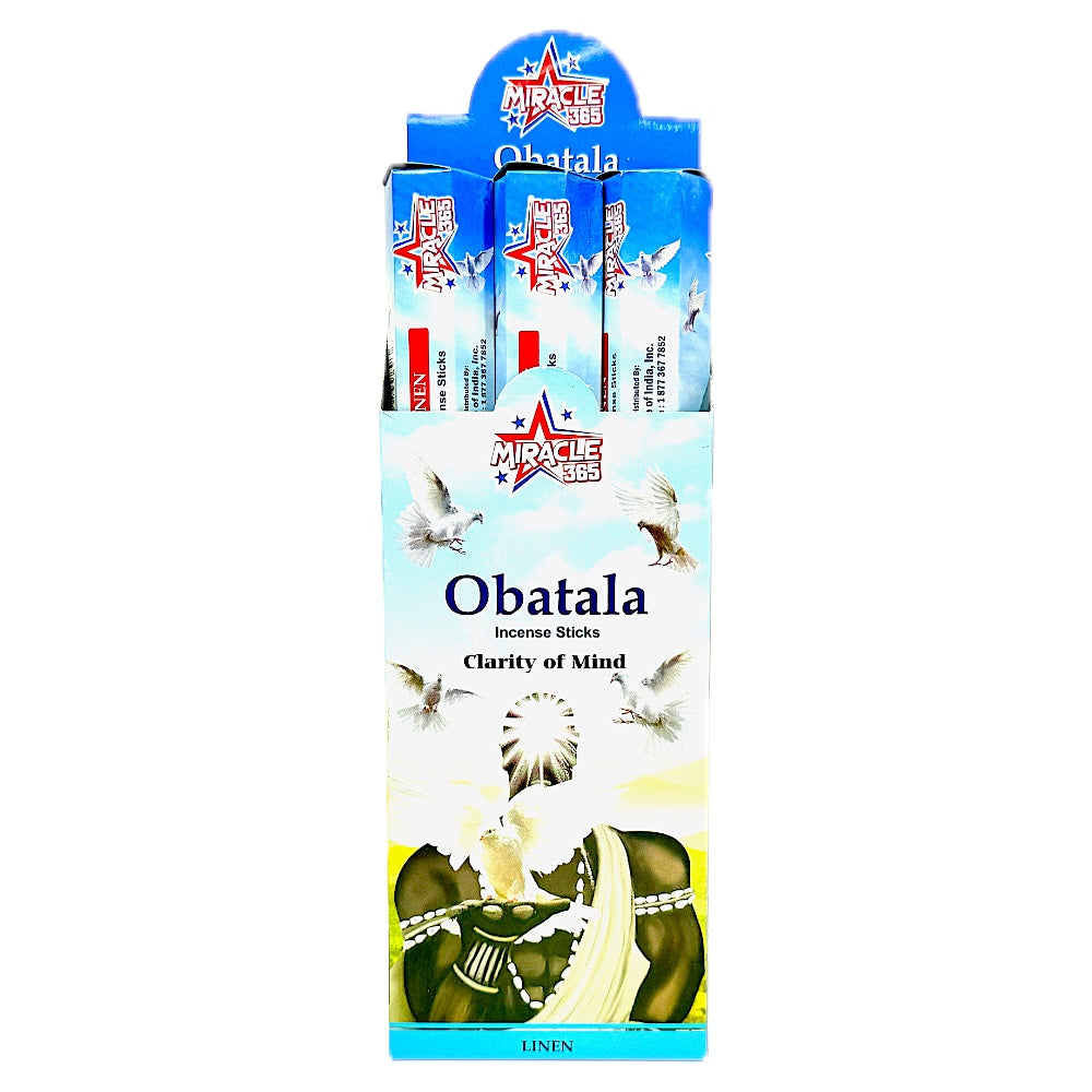 Miracle 365 Obatala Incense (6 tubes of 20 sticks) Frag Linen