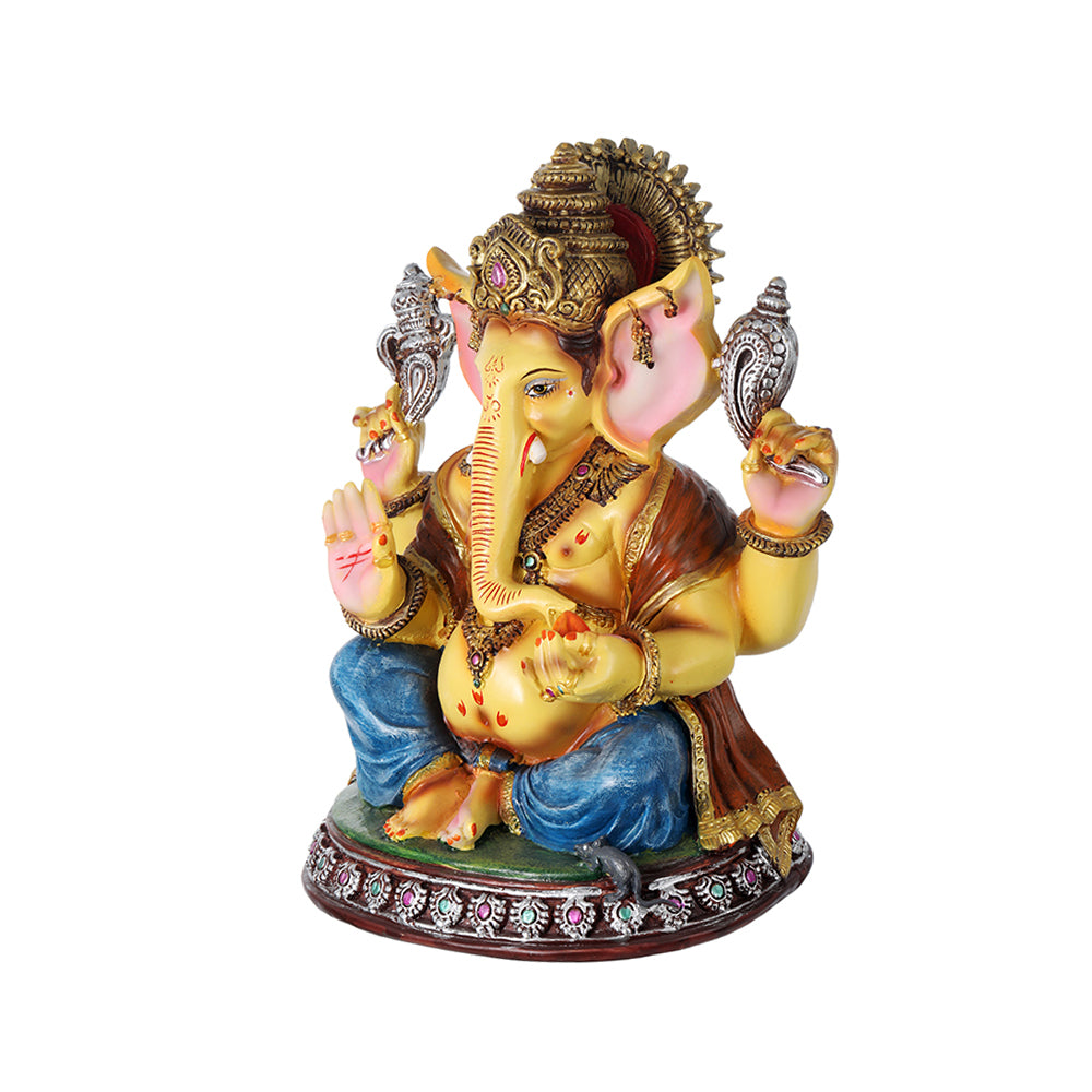 Lord Ganesh 12.5 Inch Glossy Idol - view 2