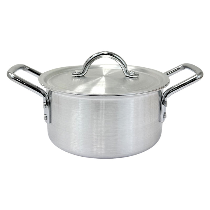 Aluminum Pot with Lid 2.9Qt, 2.7L 3mm Thick W:8 Inch H 3.75 Inch