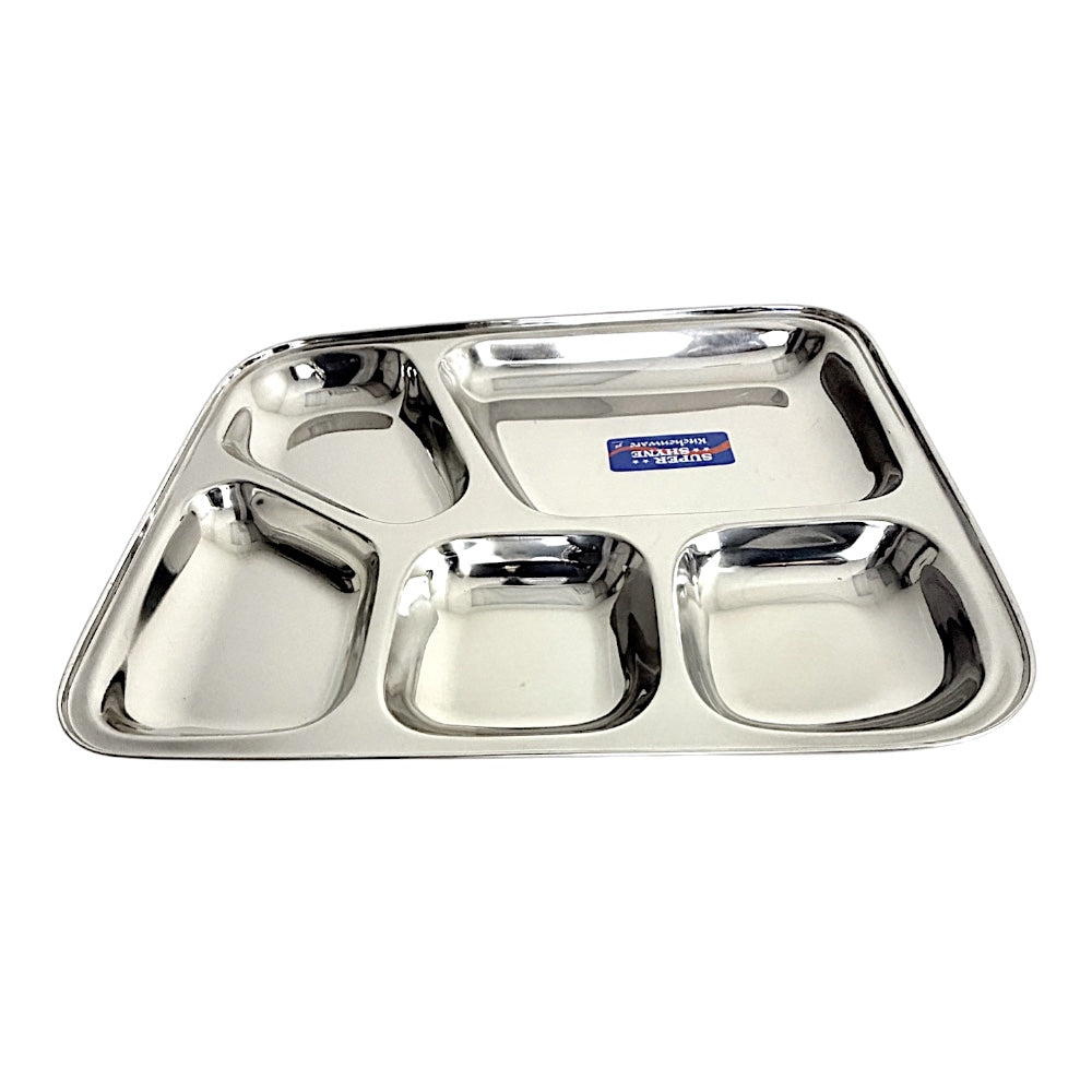 Lunch Tray L:14 Inch W: 12 Inch 5 Sectional