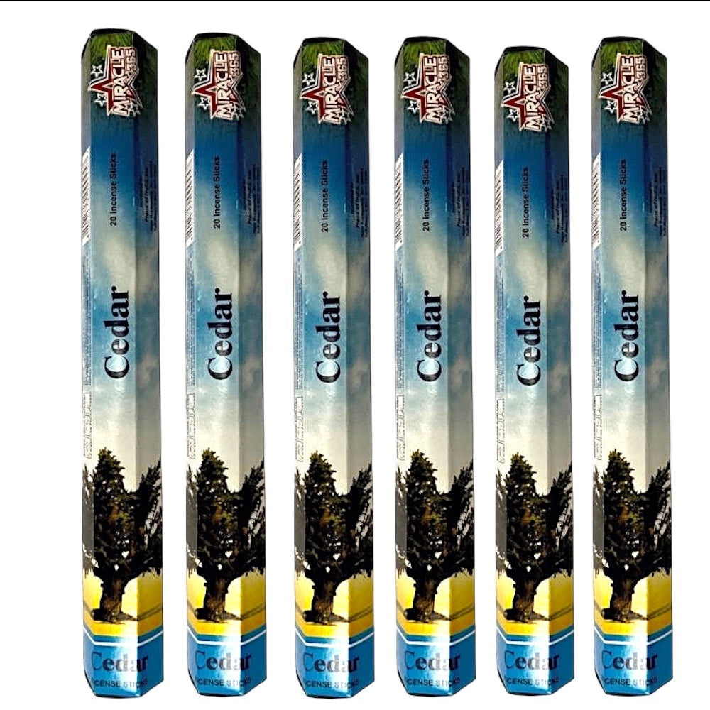 Miracle 365 Cedar (6 tubes of 20 incense sticks each)