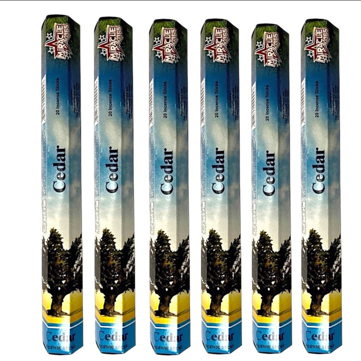 Miracle 365 Cedar (6 tubes of 20 incense sticks each)