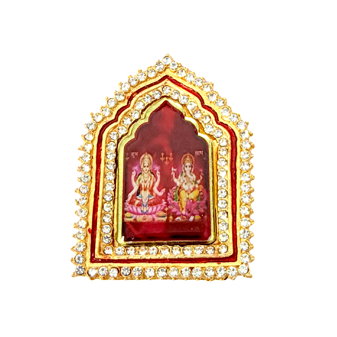 Kulin Car Dashboard Gold Mandir Shape Frame 3 Inch High (Assorted ) - view 3