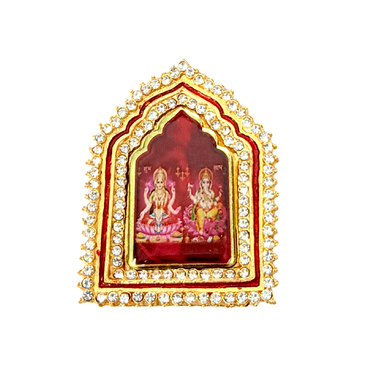 Kulin Car Dashboard Gold Mandir Shape Frame 3 Inch High (Assorted ) - view 3