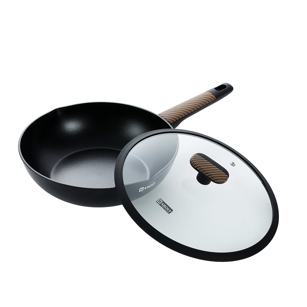 Wok Non Stick 9.5 Inch W Fancy Handle