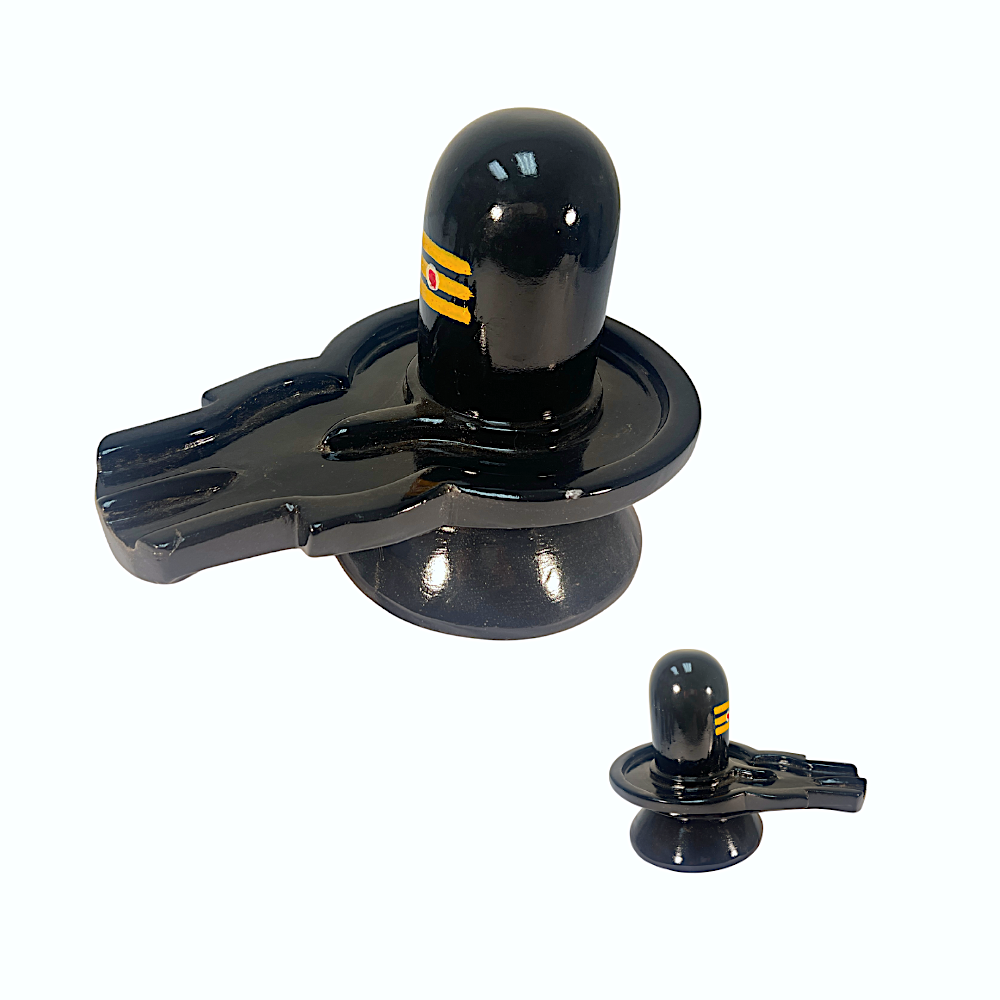 Shivling 12 Inch (Black Marble) - view 2