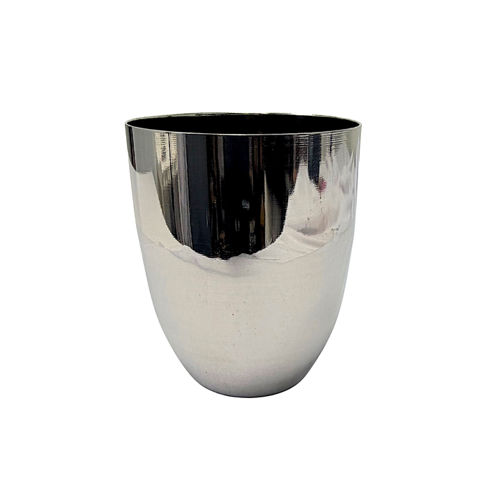 Glass LOTUS Steel Set of 4