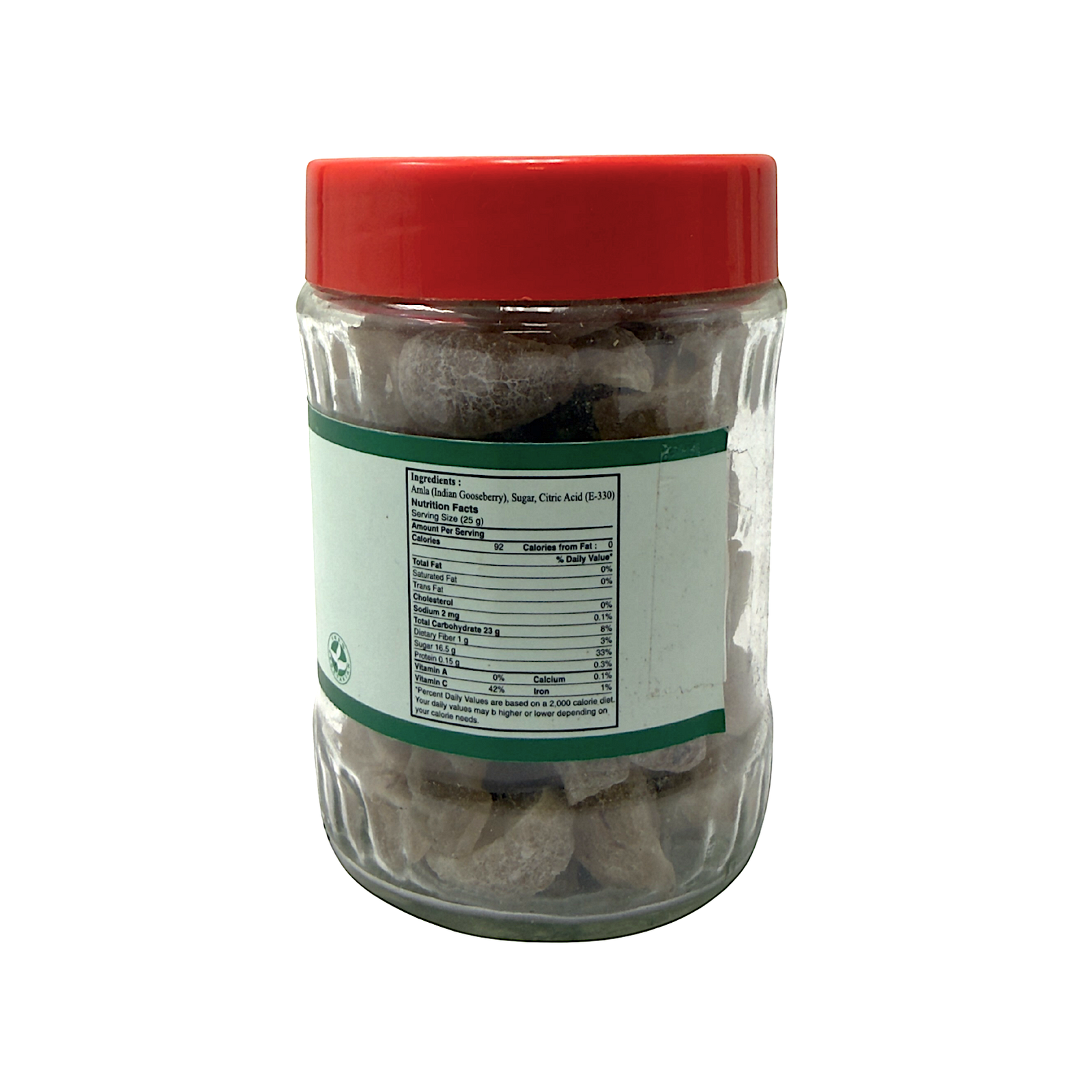 Amla Slice Glass Jar, 12 oz (340 g)