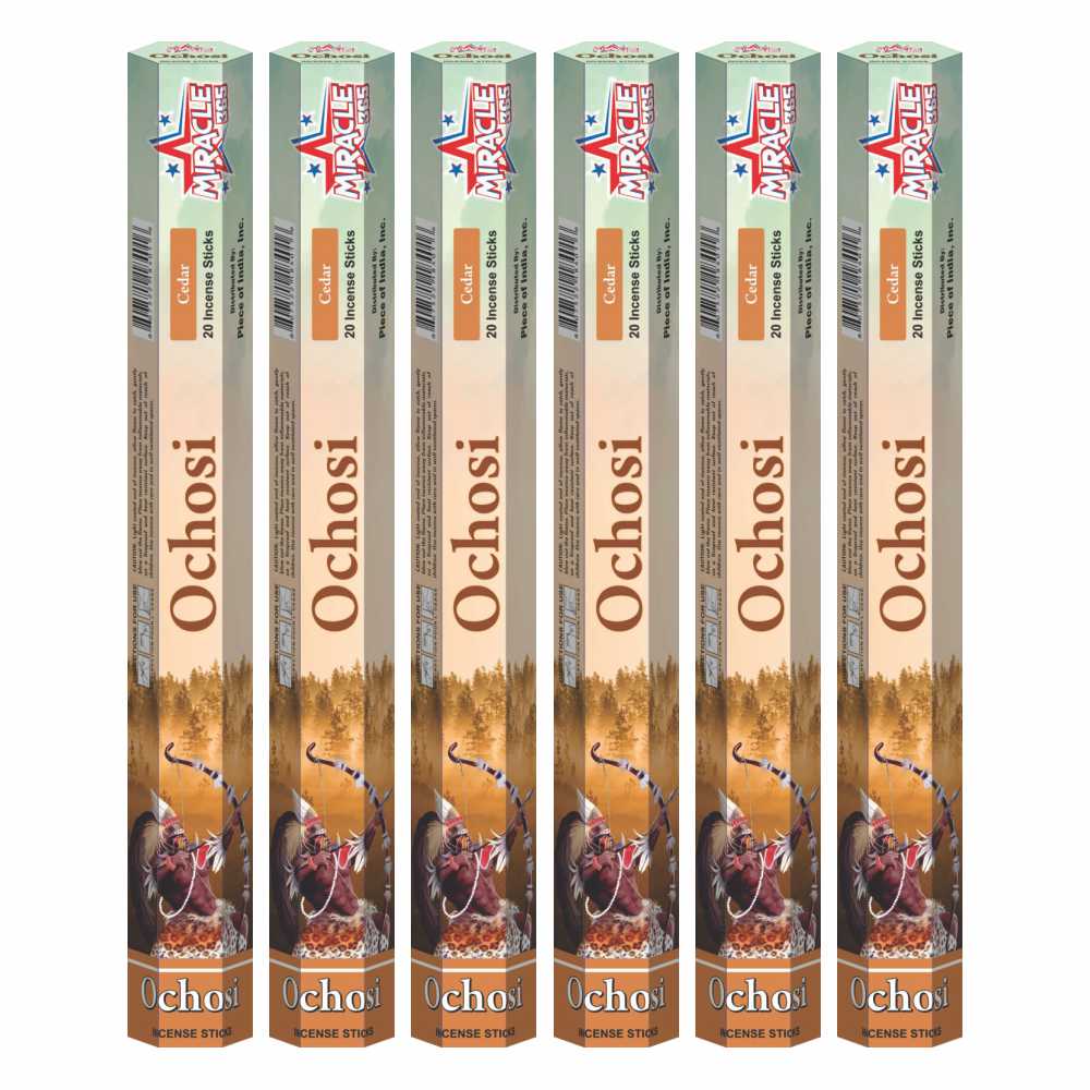 Ochosi Incense Sticks Fragrance Cedar 6 Tubes of 20 Sticks Each - view 2