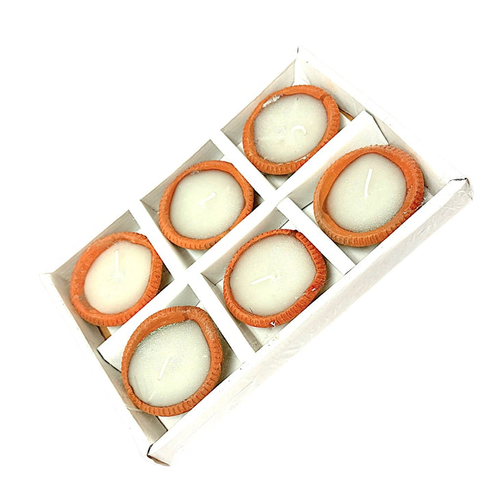 6 Pack Plain Clay dia with wax