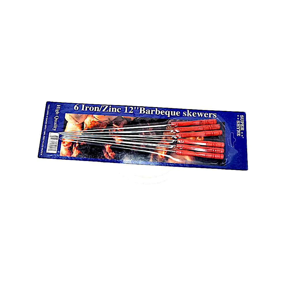 6 Thin 12 Inch BBQ Skewers