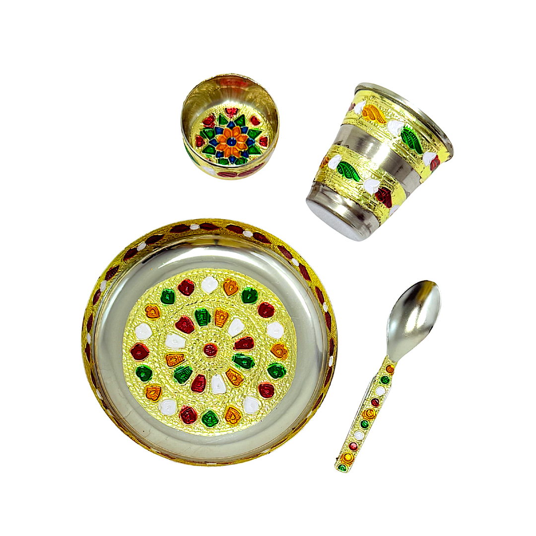 Decorated Puja Set Mini - view 3