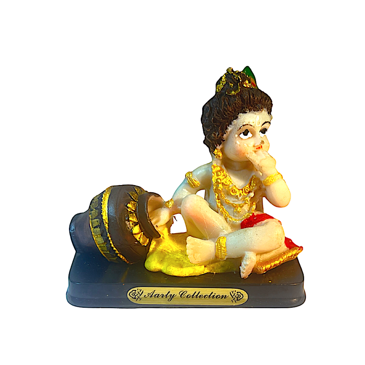 Baby Krishna Stealing Butter 3 Inch Idol