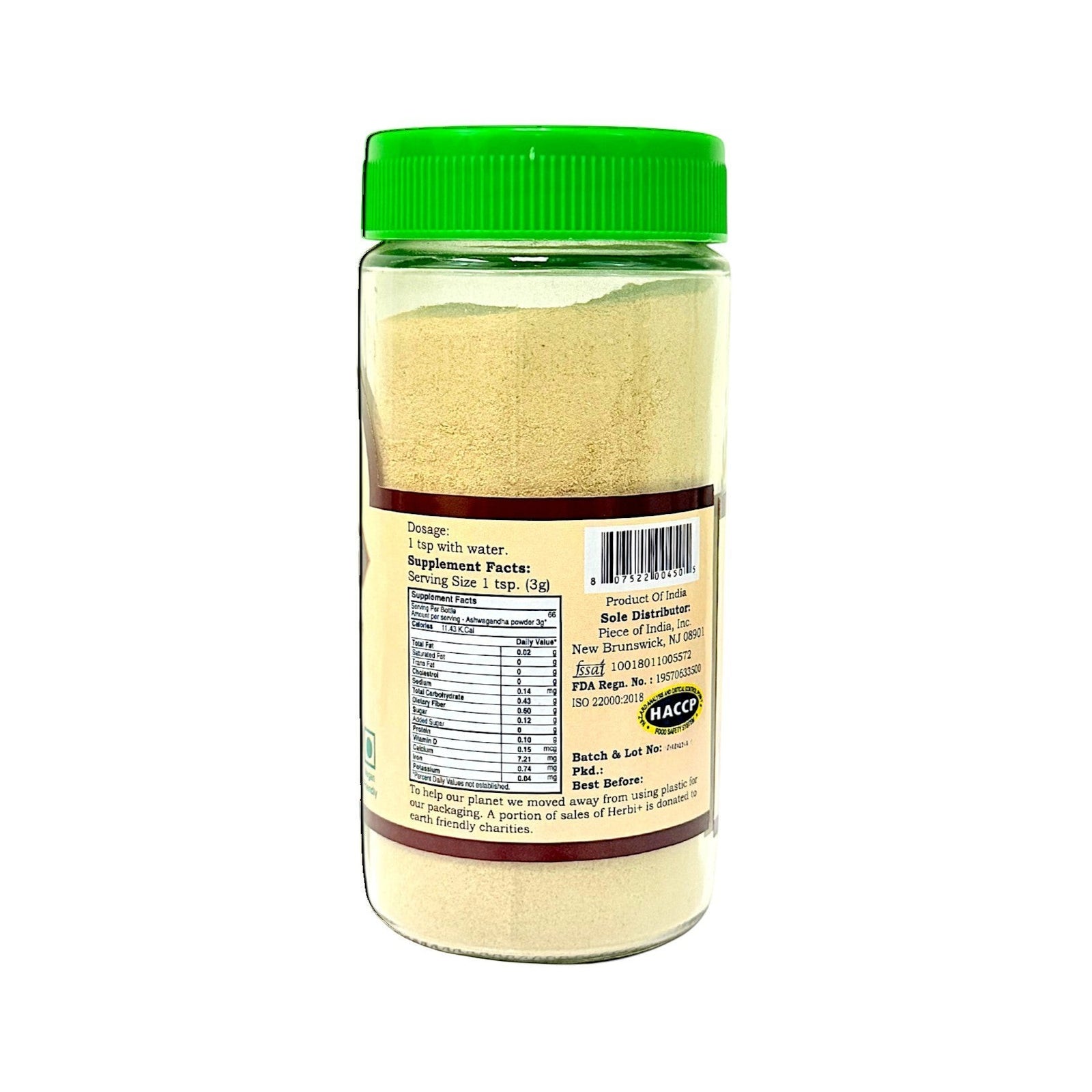 Herbi+ Brand Ashwagandha Powder 7 oz + 1 oz Free - view 2