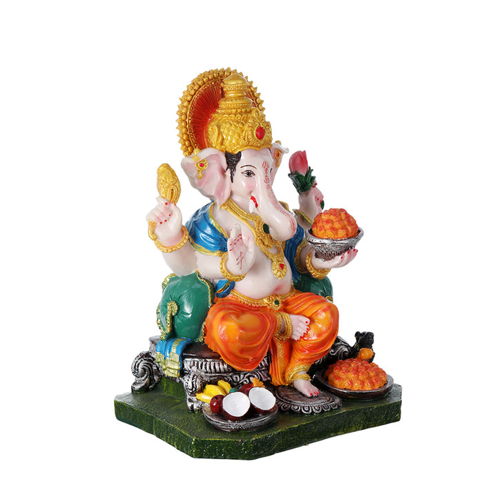 Lord Ganesh 13 Inch Glossy Idol - view 2