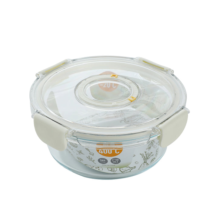 Airtight Glass Storage Container, 635 ML, 0.7Qt