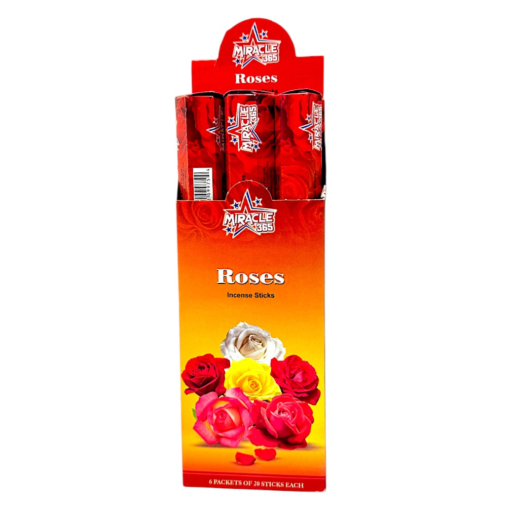 Miracle 365 Roses Incense Sticks (6 tubes of 20 sticks)