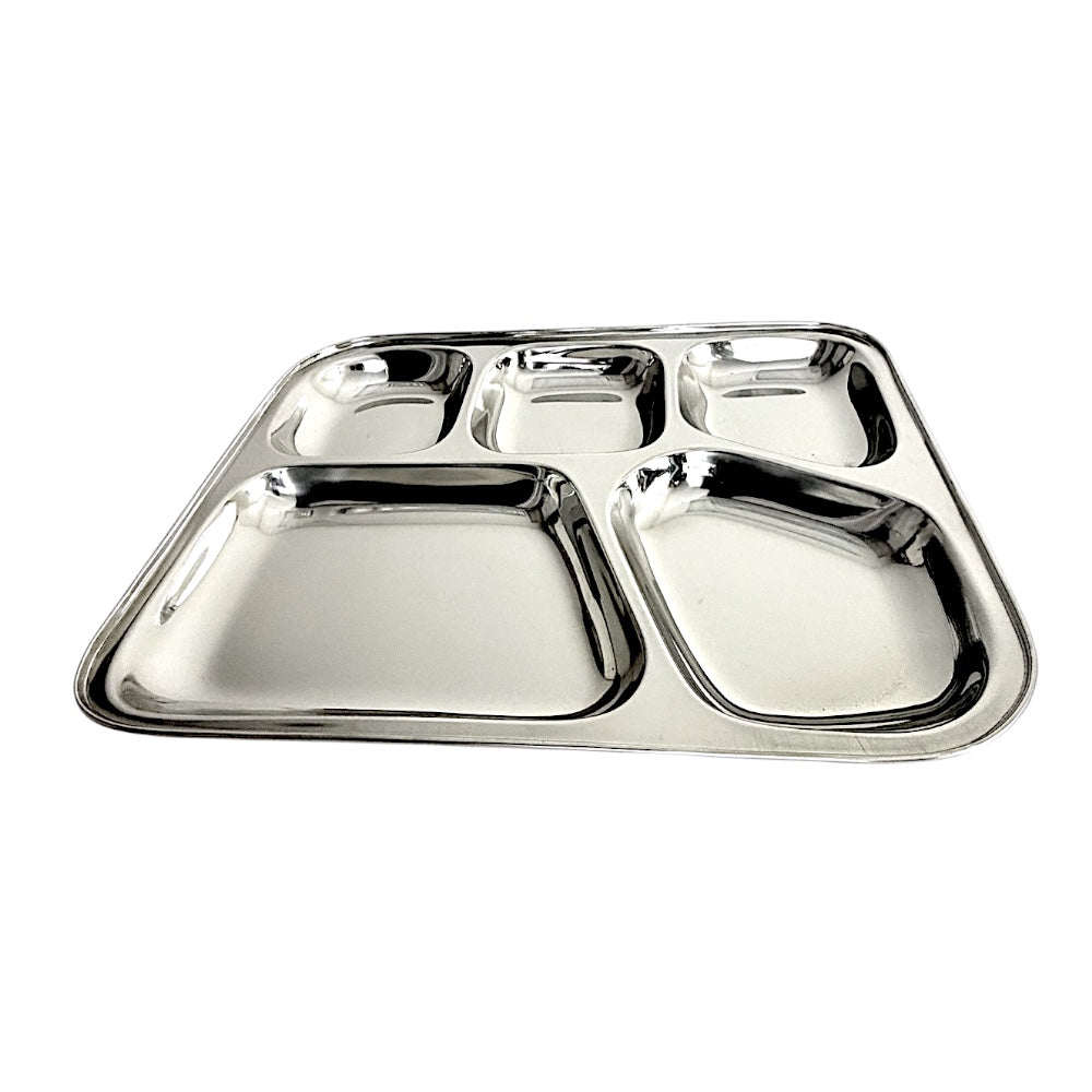 5 Sectional Steel Lunch Tray 10.5 Inch*13.5 Inch - view 2