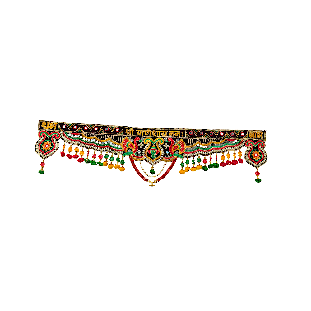 Door Threshold Hanging Fabric with Ganesh (Thoran)