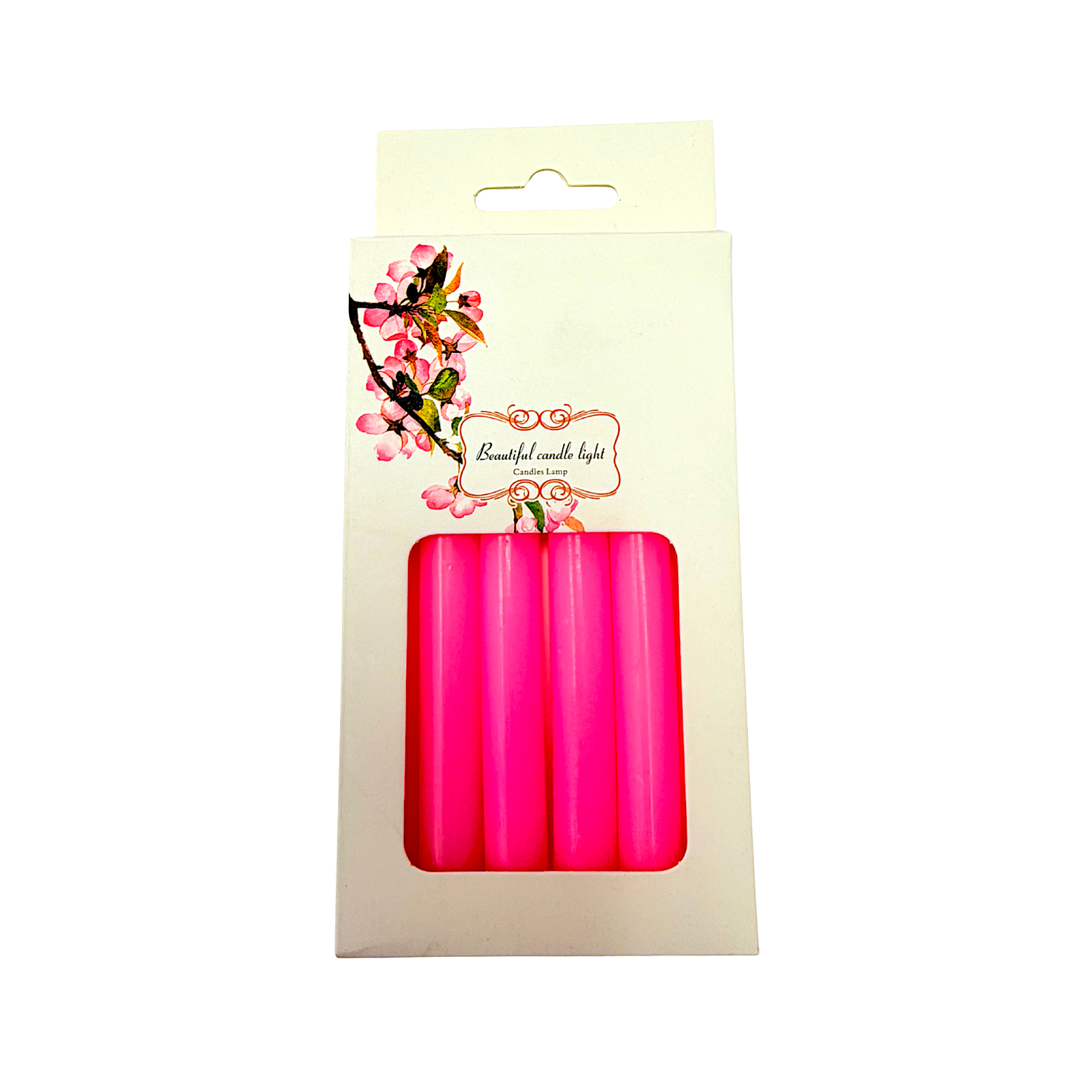 Candles (6pk) 4 Color Rd, PK, BL,GR