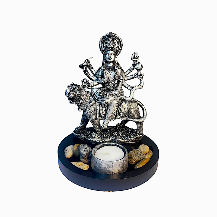 Durga 6 Inch with a Diya
