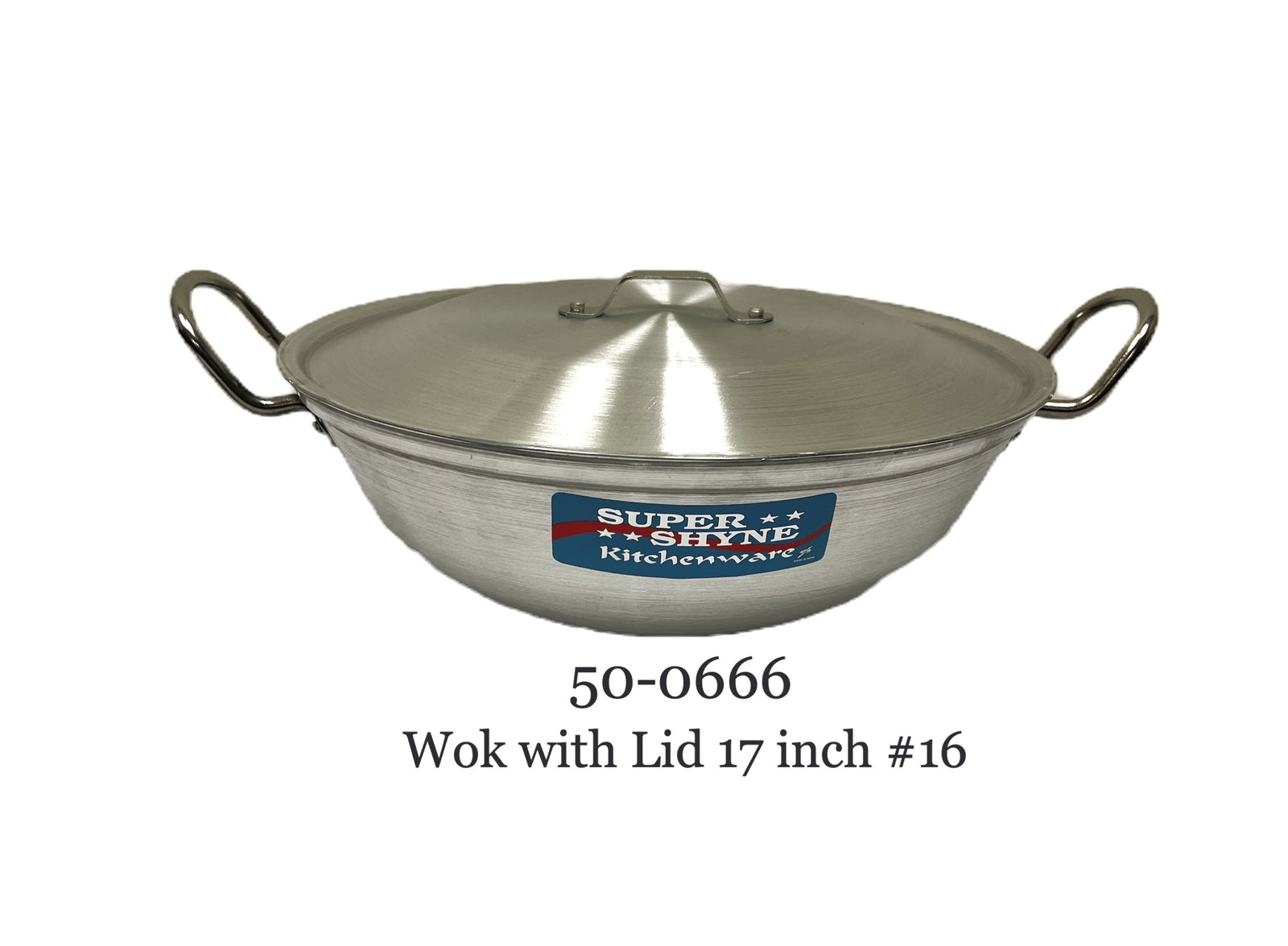 Aluminum Kadai (wok) 17 Inch Across W Lid
