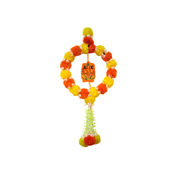 Floral Circle Hanging with Traditional Design (Thoran) - view 3