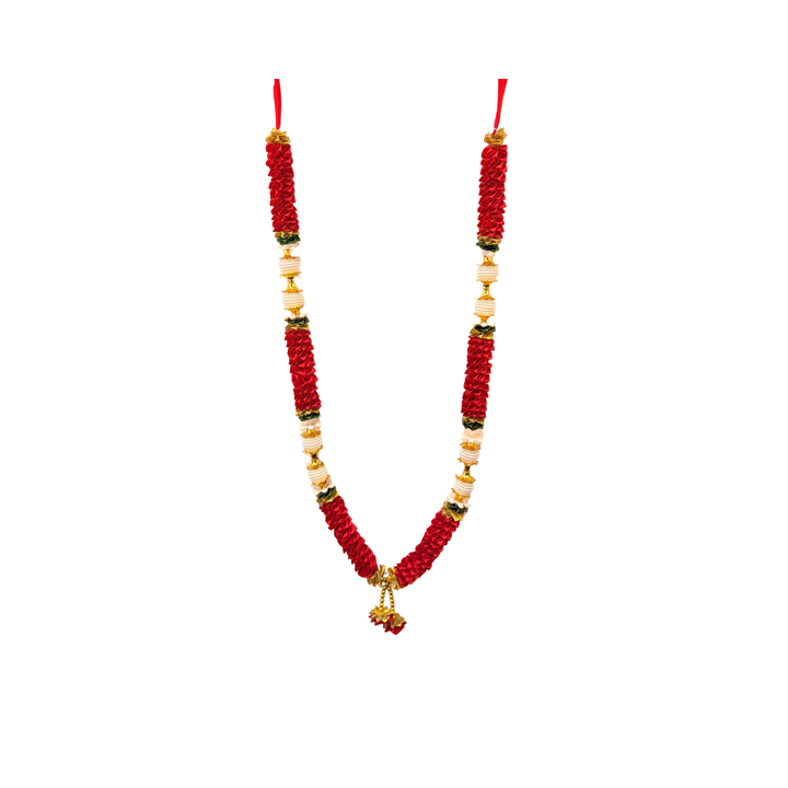 Garland 21 Inch with Ruffles and Pearl Stops Yellow, Red and Pink MOQ=ea - view 3