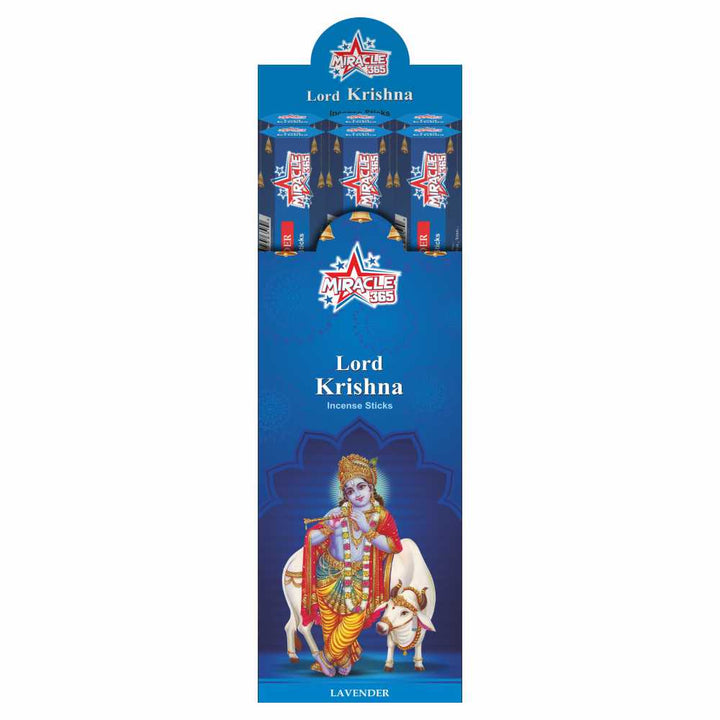 Miracle 365 Krishna Incense (6 tubes of 20 sticks) Frag Lavender