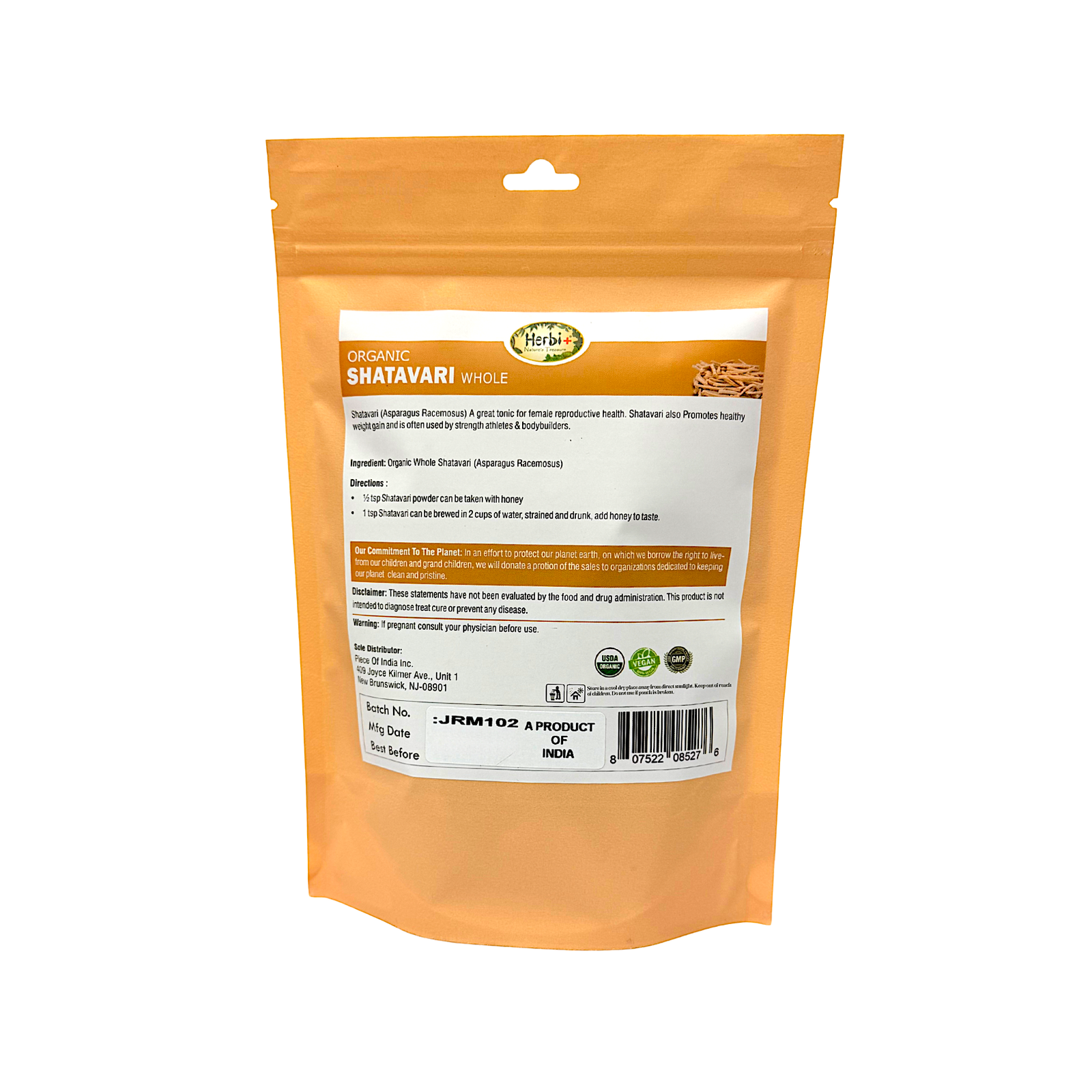 Herbi+ Organic Shatavari (Asparagus racemosus) 3.53 oz - view 2