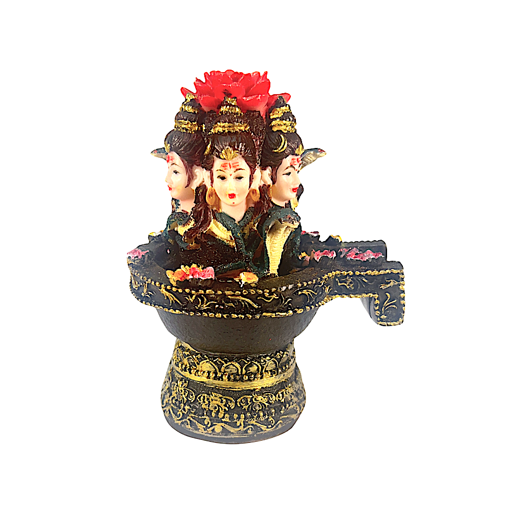 Shivling 5.5 Inch W Lord Shiva Heads