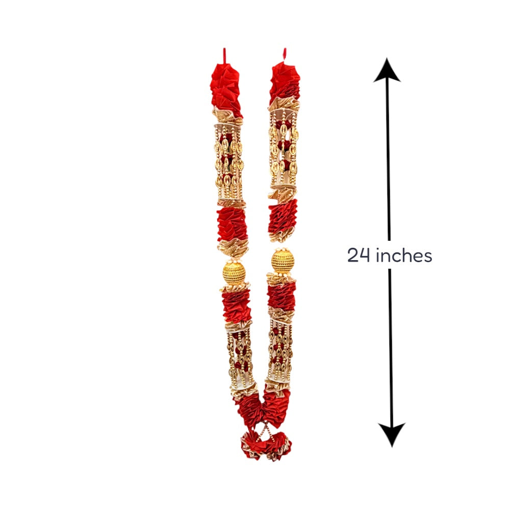 Garland 24 Inch Red with Gold Stops